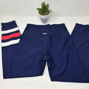 Aerie Deep Blue Leggings with Subtle Stitching